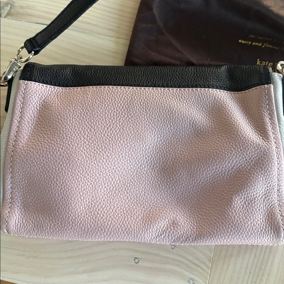 kate spade Cobble Hill Colorblock Leather Crossbody Bag in Black and Pink - Picture 4 of 4